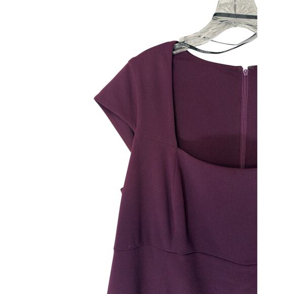 Calvin Klein Dress Women's Burgundy Plus Sheath Office Work Career Size 14W - Picture 5 of 11